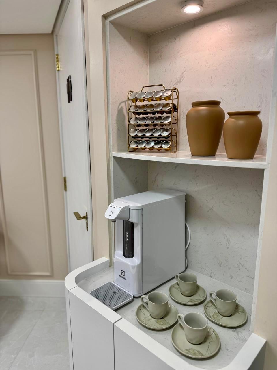 Detalhe da recepção Cubas Odontologia
